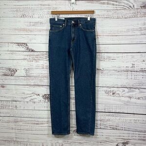 H&M Blue Straight Leg Stretch Slim Denim Jeans EC